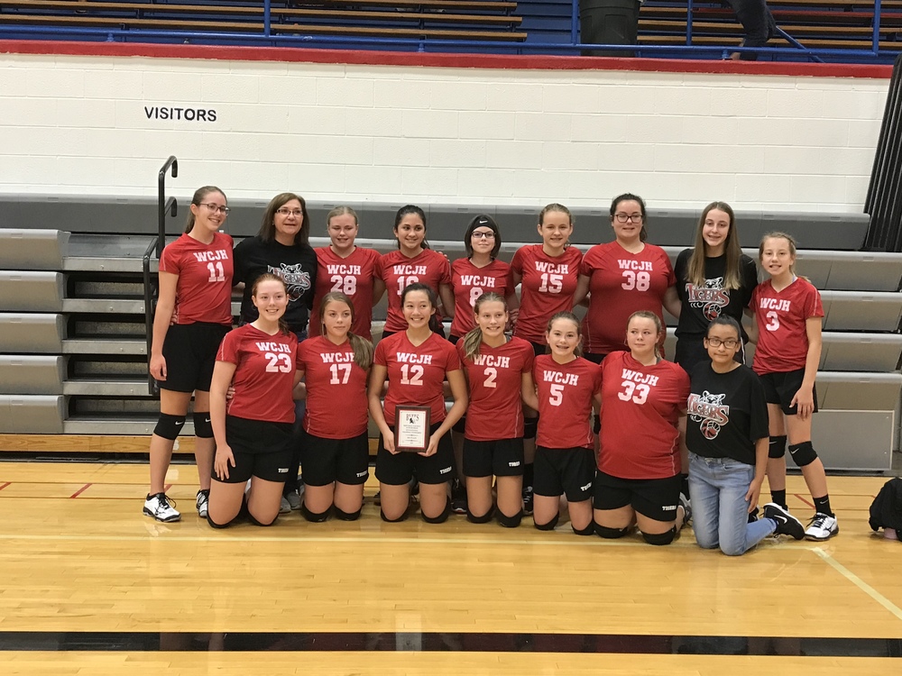 Junior high lady tigers claim 3rd place at Clyde. 