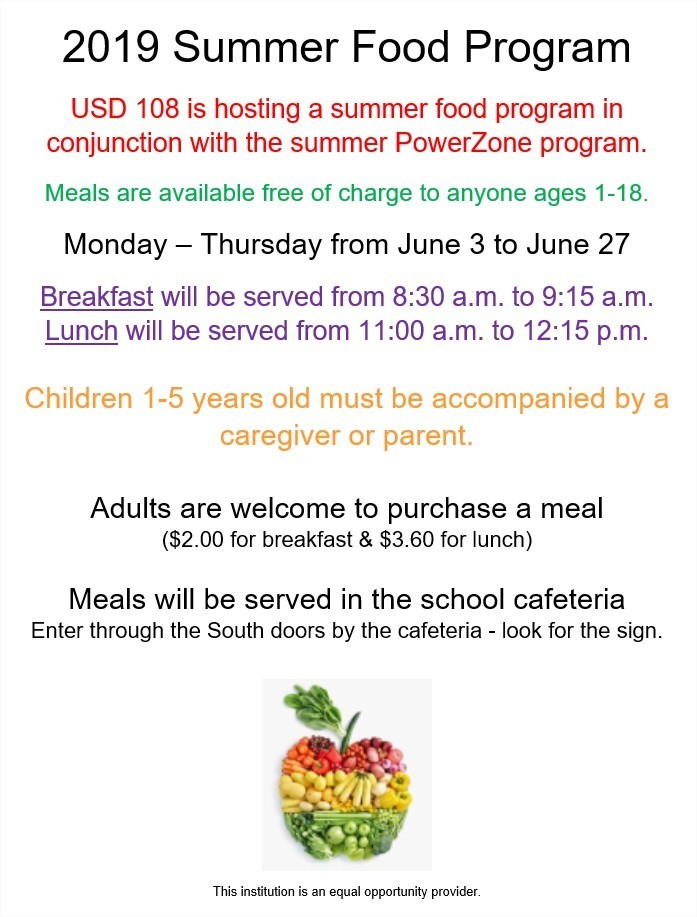 Summer Food Program flyer