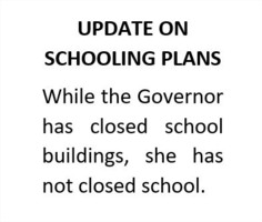 UPDATE ON SCHOOLING PLANS
