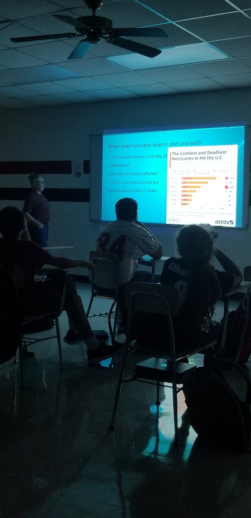 We may have a future Meterologist! Dawson did a fantastic job with his Hurricane presentation!